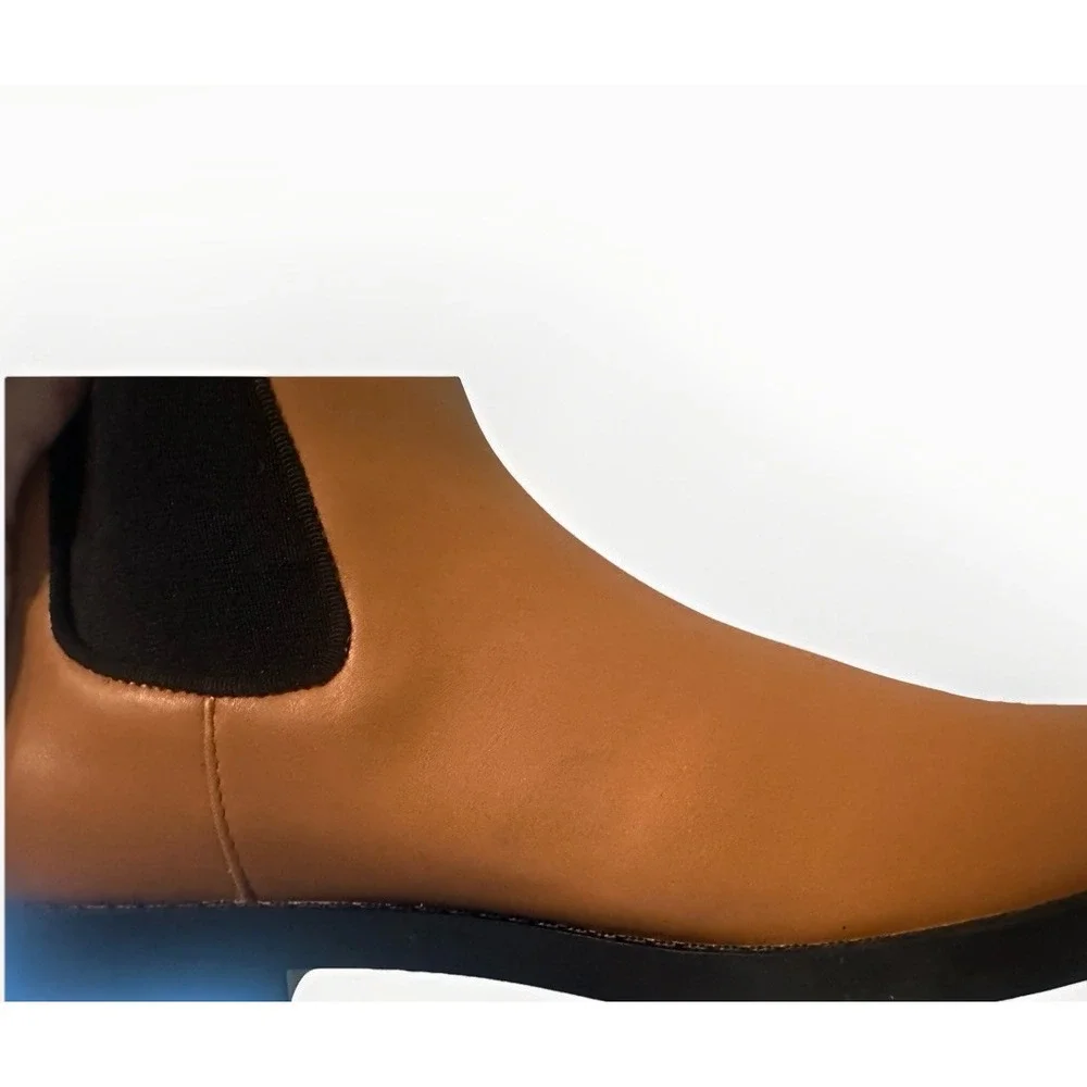 Aerosoles Women's Tropea Faux Leather‎ Ankle Boot Tan Slip On Boots 7.5 *NEW*